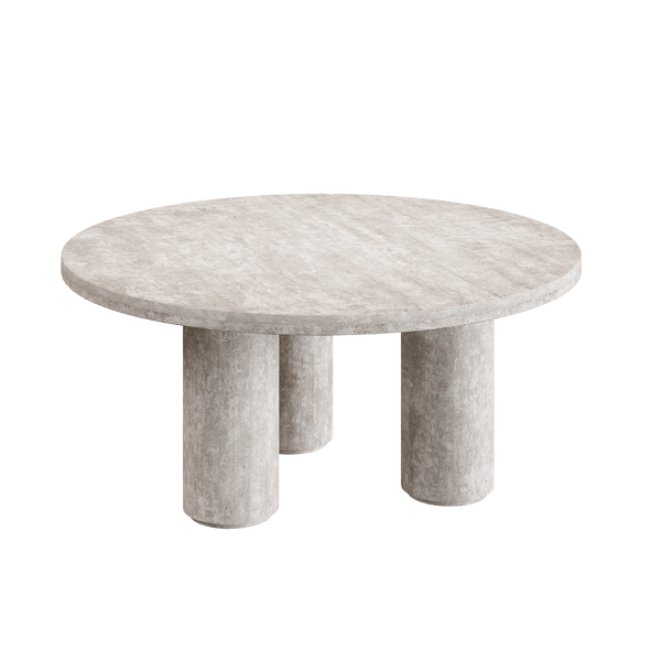 Casoli Travertine Coffee Table, White - Image 2