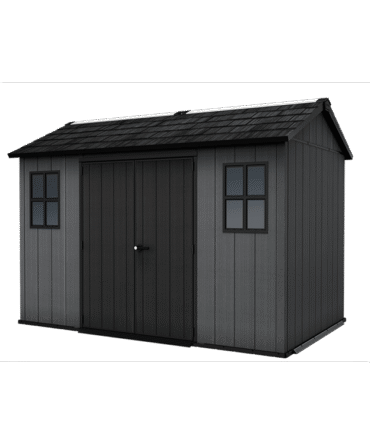 Keter 11’x7.5′ Newton Plus Side Entry Plastic Shed – Dark Grey