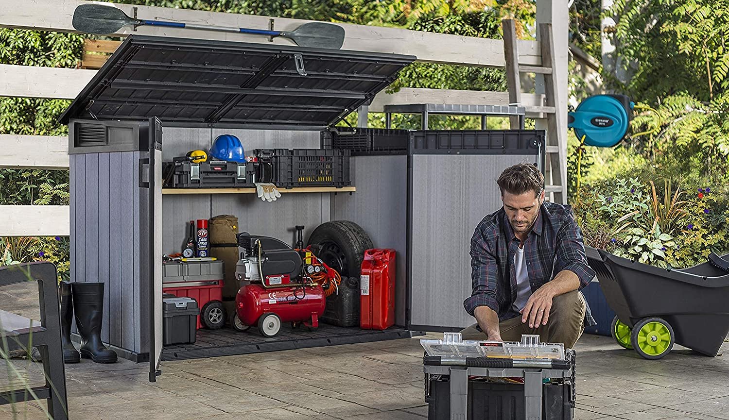 Keter Grande Store 2020L Storage Shed - Grey - Image 12