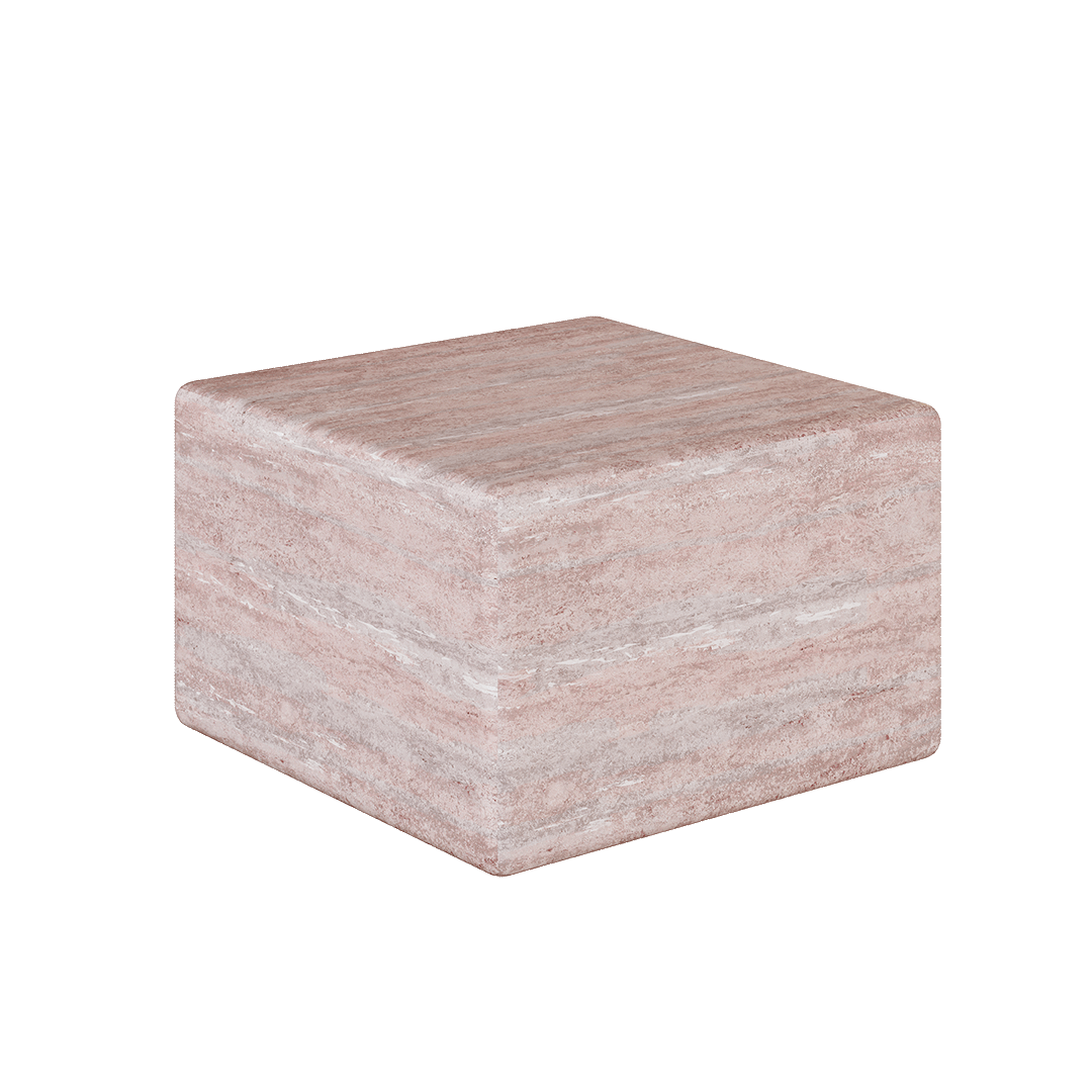 Cerazo Travertine Coffee Table, Red - Image 2