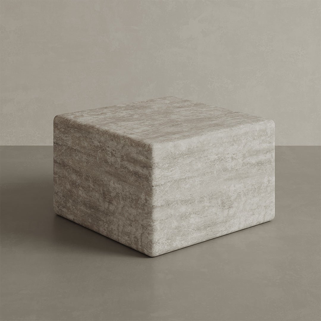 Cerazo Travertine Coffee Table, White - Image 8