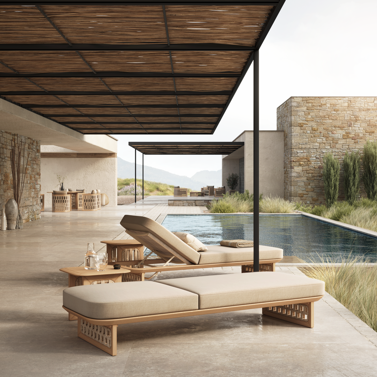 N2 Side Table Light Teak - Image 3