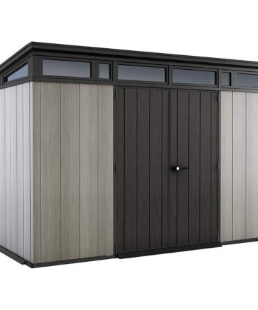 Keter 11x 7 Artisan Heavy Duty Plastic Pent Shed – Grey