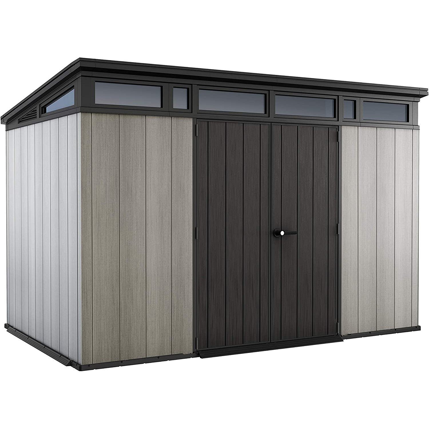 Keter 11x 7 Artisan Heavy Duty Plastic Pent Shed – Grey
