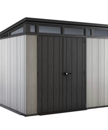 Keter 9x 7 Artisan Heavy Duty Plastic Pent Shed – Grey