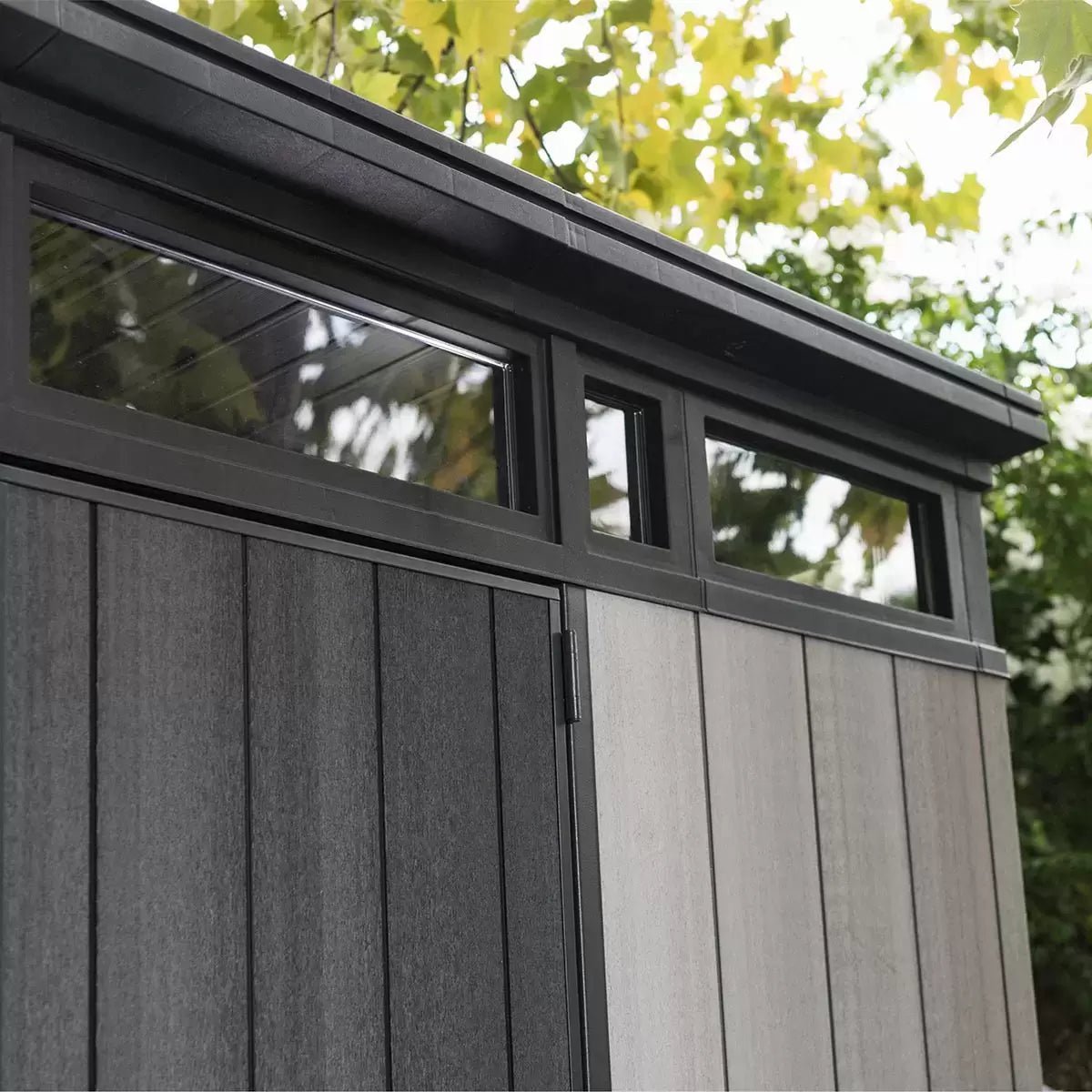 Keter 9x 7 Artisan Heavy Duty Plastic Pent Shed – Grey - Image 2