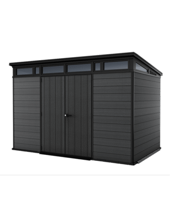 Keter 11x 7 Cortina Heavy Duty Plastic Pent Shed – Dark Grey