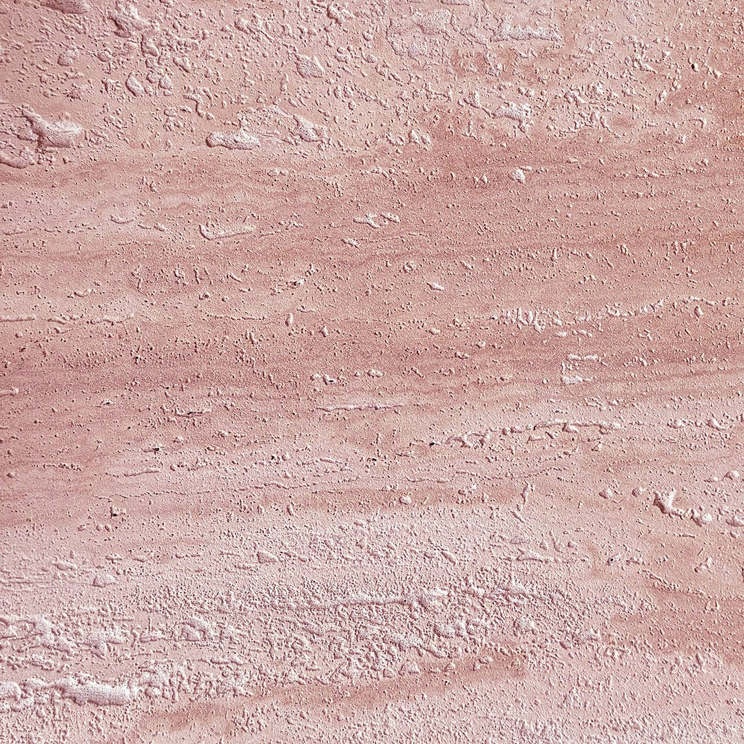 Porto Travertine Side Table, Red - Image 3