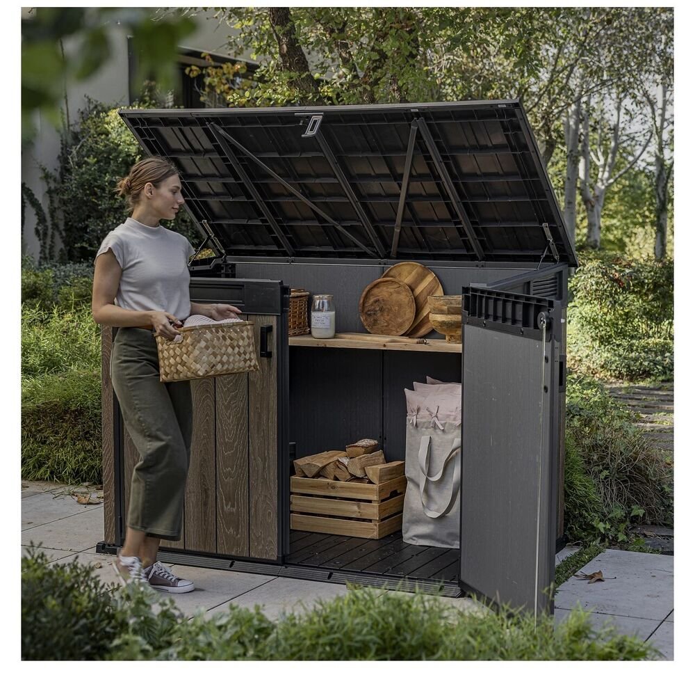 Keter Signature Decocoat Walnut Effect 6x3 Garden storage Shed 2020L - Image 2