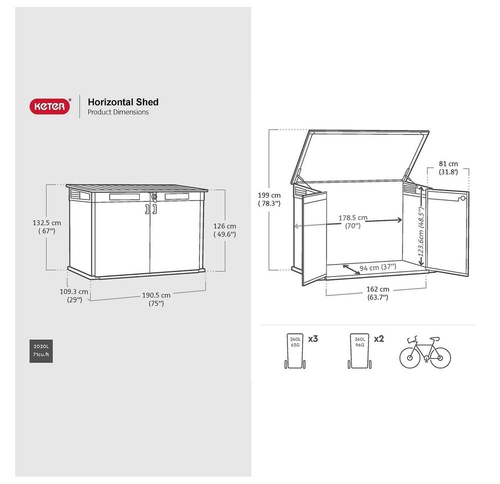 Keter Signature Decocoat Walnut Effect 6x3 Garden storage Shed 2020L - Image 10